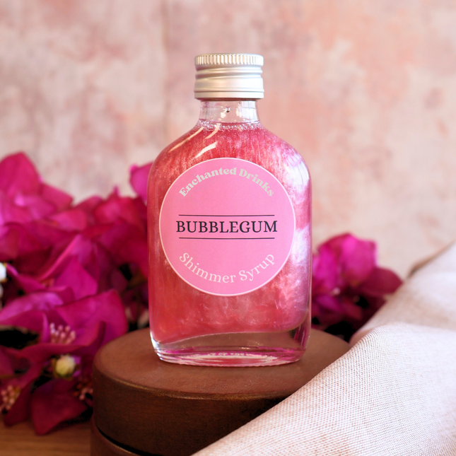 bubblegum flavoured shimmer syrup for drinks