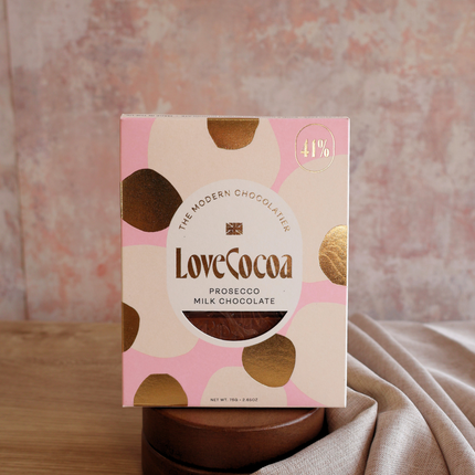 Prosecco Milk Chocolate Bar - Love Cocoa by James Cadbury