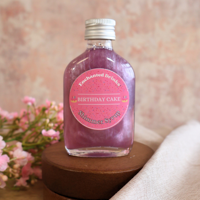 birthday cake flavoured shimmer syrup for drinks