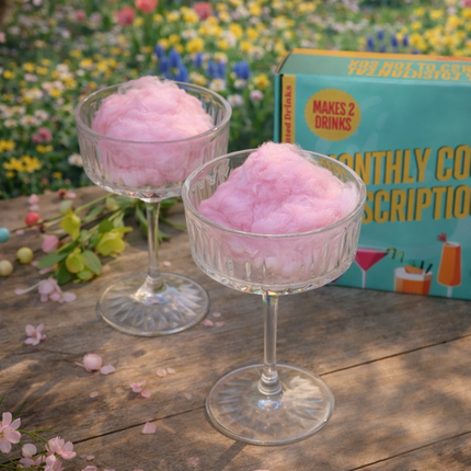 two candyfloss cocktails