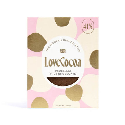 Prosecco Milk Chocolate Bar - Love Cocoa by James Cadbury - Enchanted Drinks