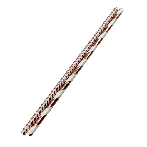 Rose Gold Paper Straws (2) - Enchanted Drinks